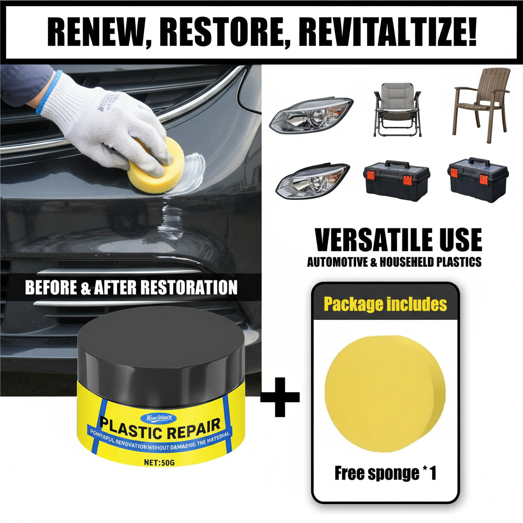 Trim Restorer Plastic - Car Plastic Restorer Paste UV Protection