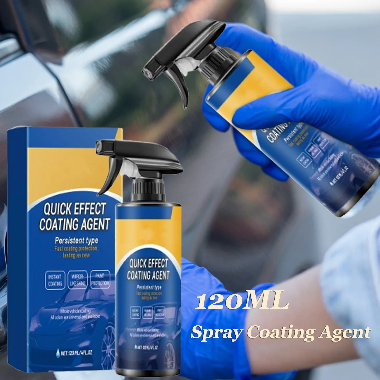 Car Wax Ceramic Coating - NEW Car Coating Spray Hydrophobic High