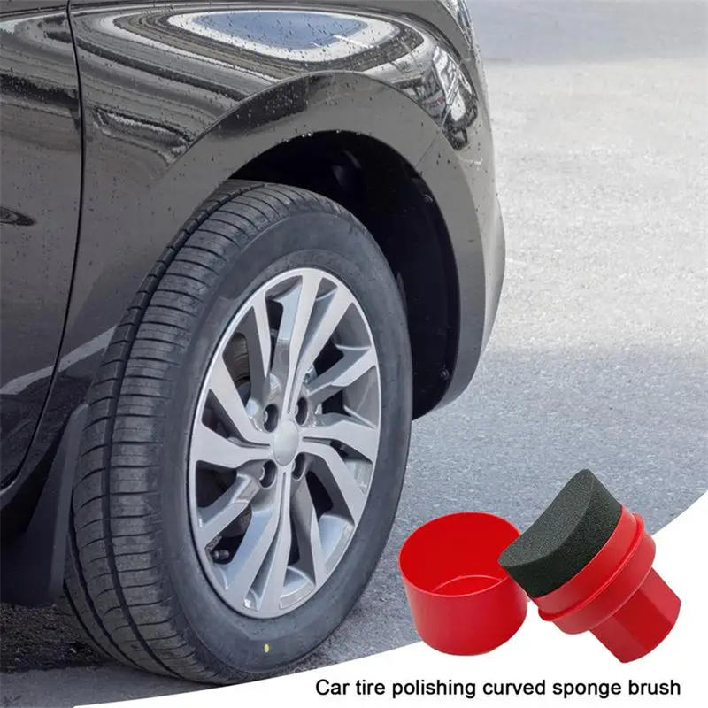 Curved Car Tire Waxing Sponge  - Wax Applicator Pad avis et prix