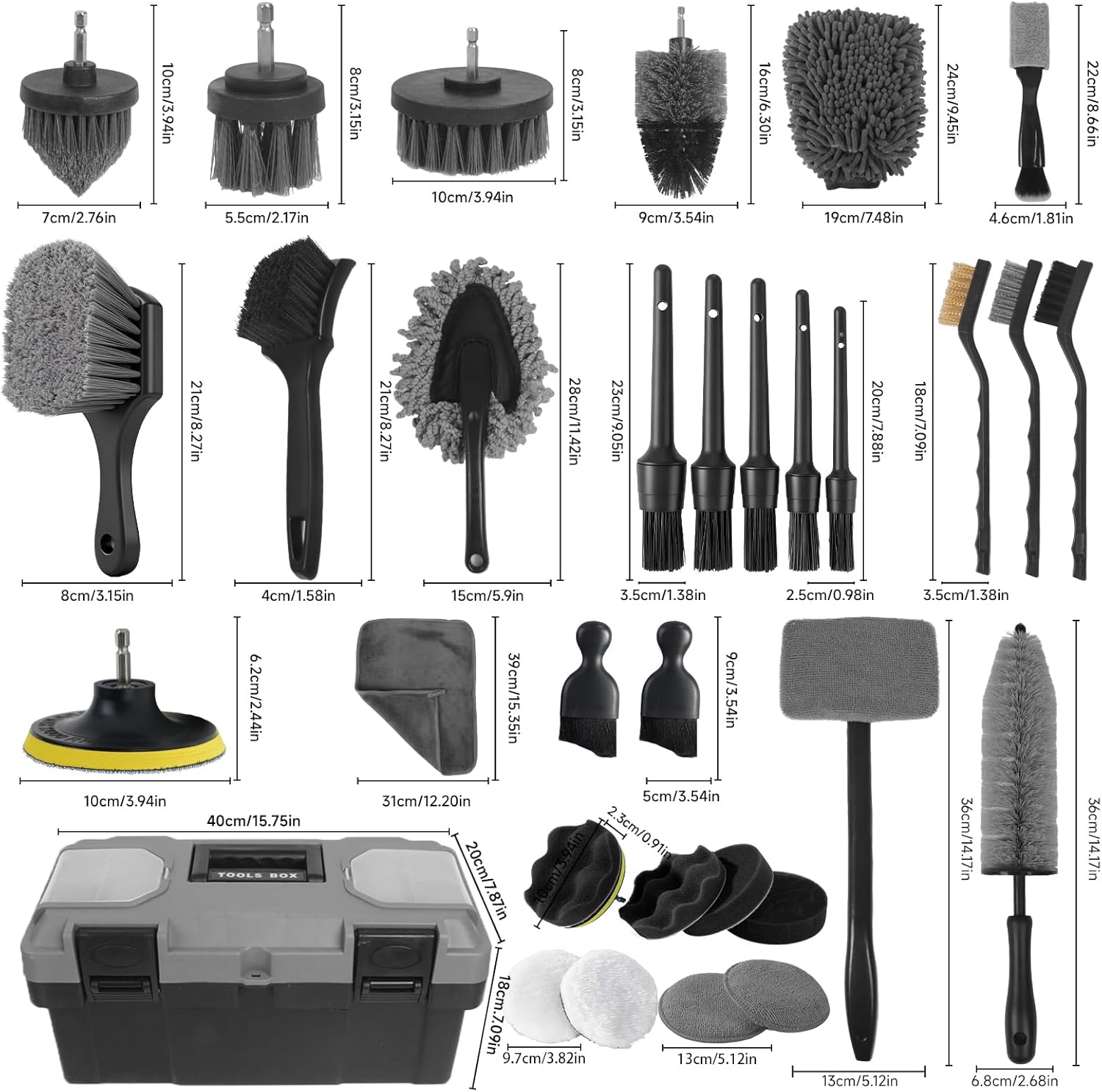 Car Detailing Kit, 36Pcs Profe - Interior Detailing Kit avis et prix