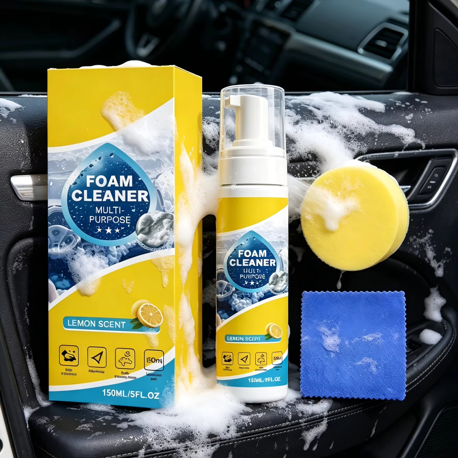 Multi-Purpose Foam Car Interio - Leather Cleaner Interior avis et prix