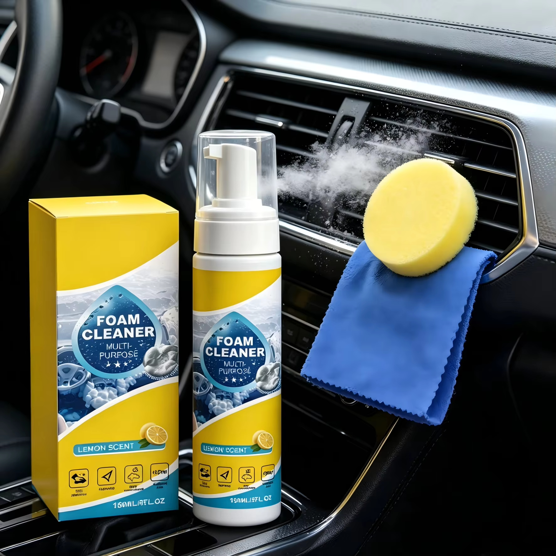 Multi-Purpose Foam Car Interio - Leather Cleaner Interior avis et prix