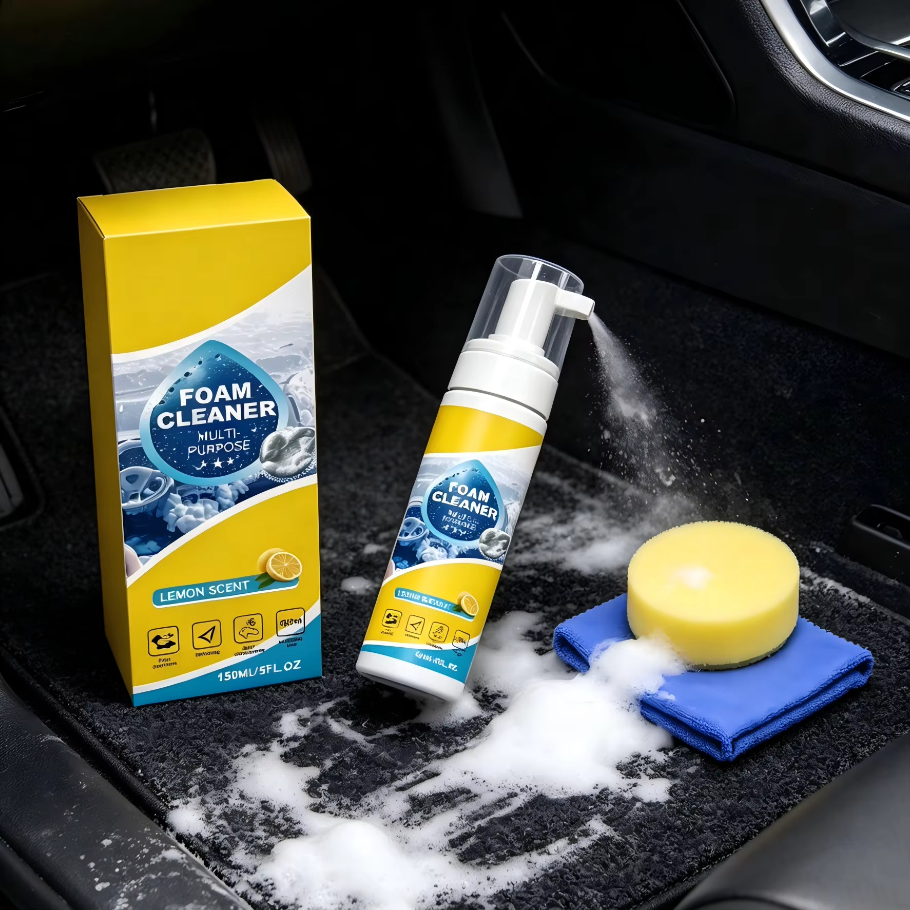 Multi-Purpose Foam Car Interio - Leather Cleaner Interior avis et prix