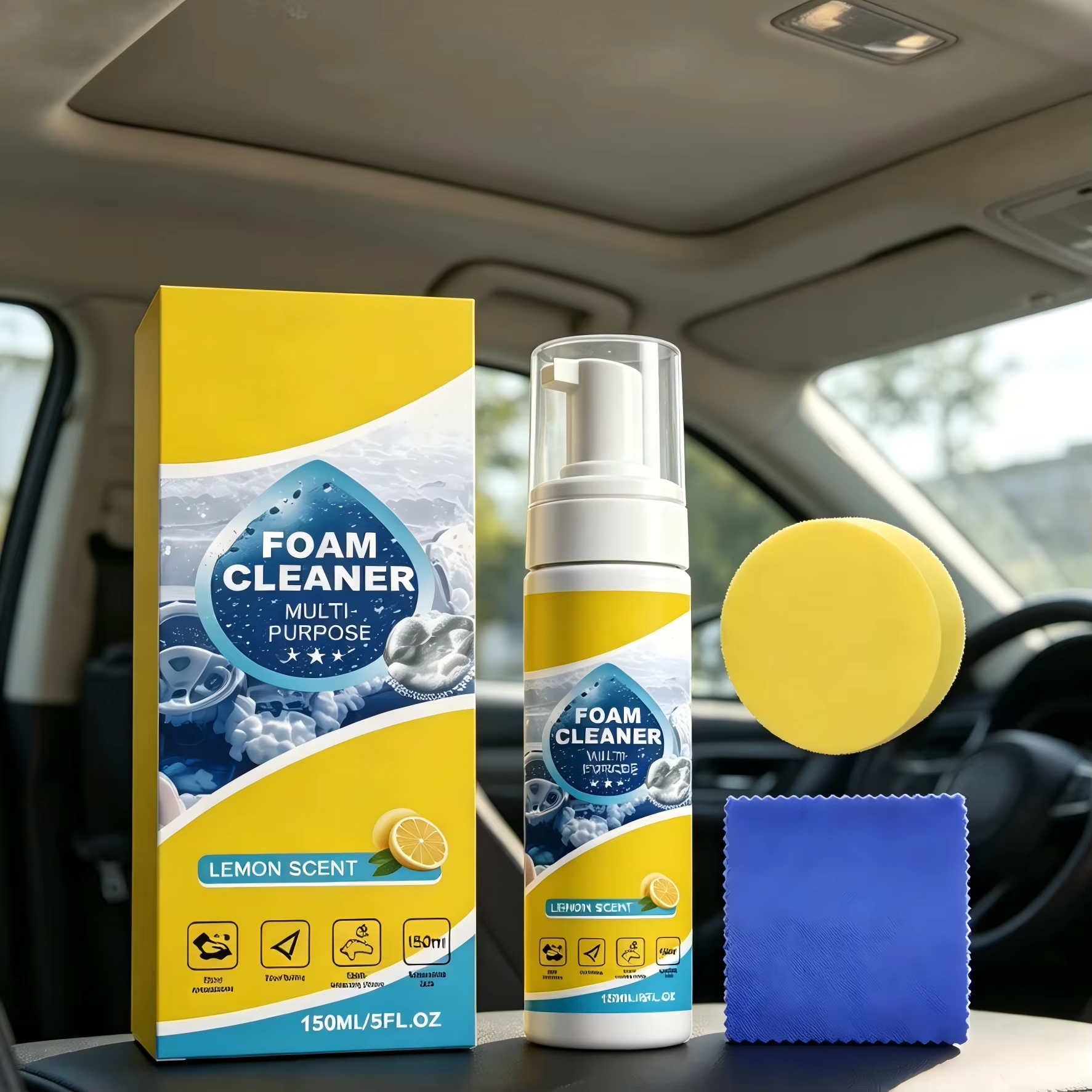 Multi-Purpose Foam Car Interio - Leather Cleaner Interior avis et prix