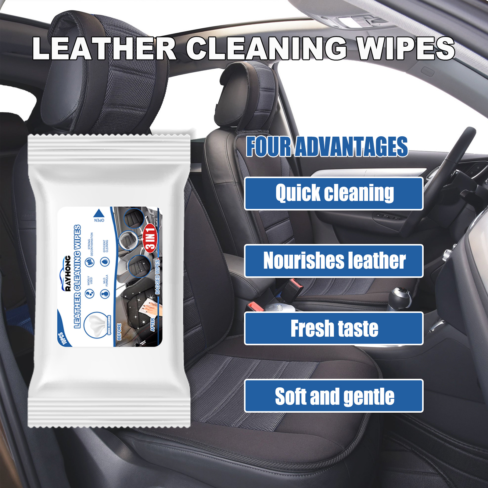 Car Leather Cleaning Wipes, Se - Dirt Brush Interior avis et prix