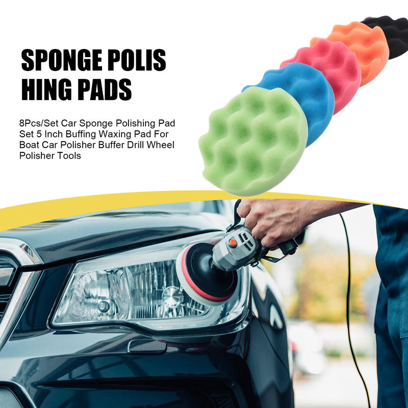 ABJA-8Pcs/Set Car Sponge Polis - Polish Pad Set Buffer avis et prix