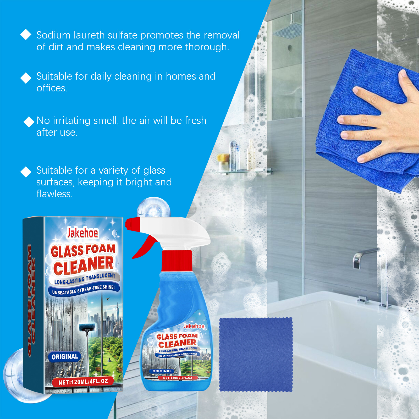 Foaming Glass Cleaner Spray St - Glass Cleaner Streak avis et prix