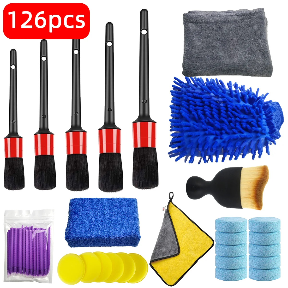 126-Piece Car Detail Cleaning  - Dirt Brush Interior avis et prix