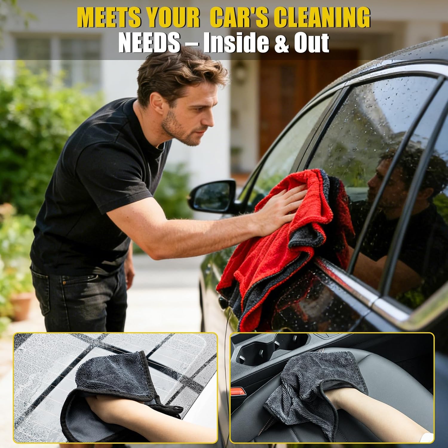 3-Pack Car Drying Towel Microf - Microfiber Towel Detailing avis et prix