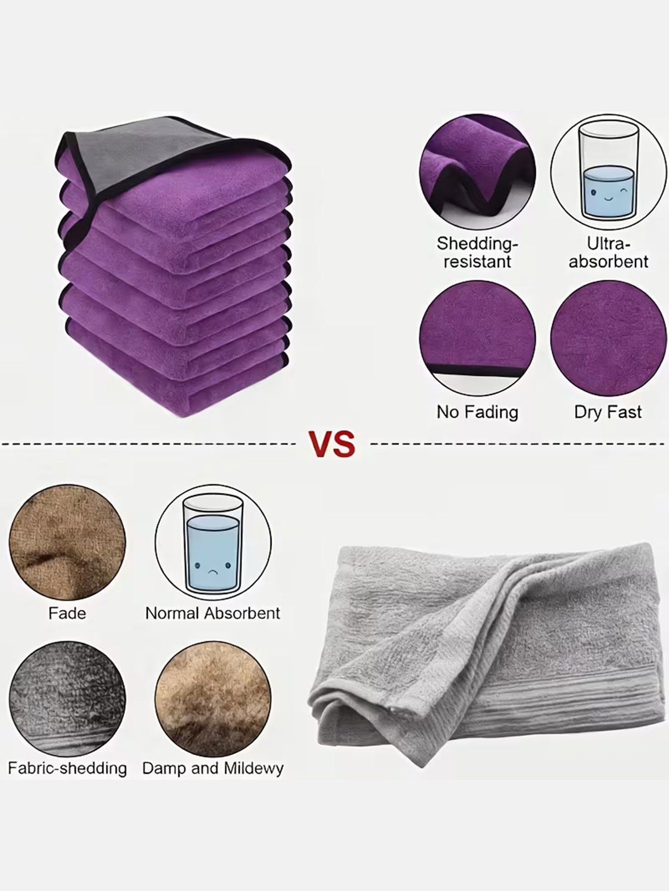10-Pack Double-Sided Coral Vel - Microfiber Towel Detailing avis et prix