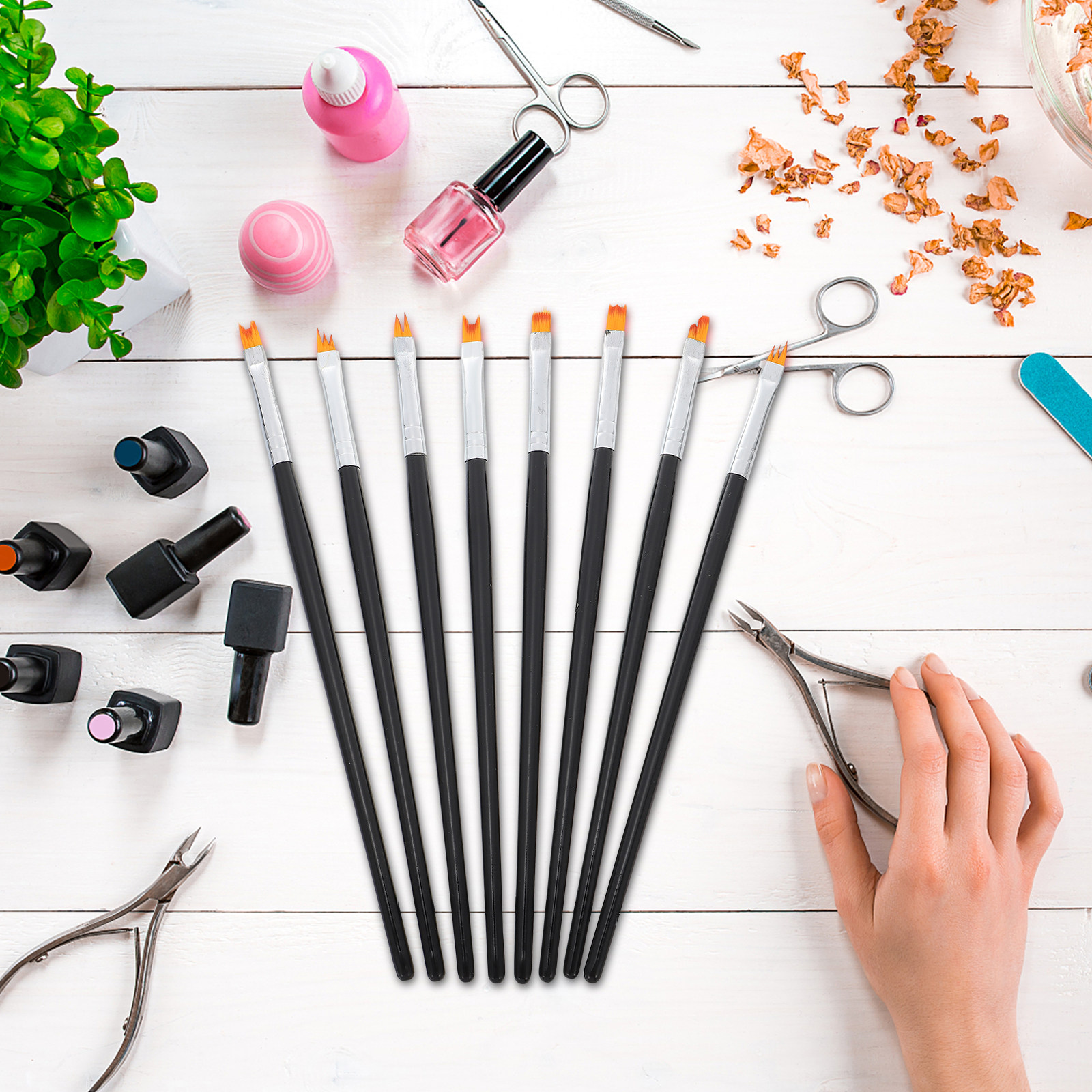 8Pcs Nail Painting Brushes Set - Detailing Brush Set avis et prix