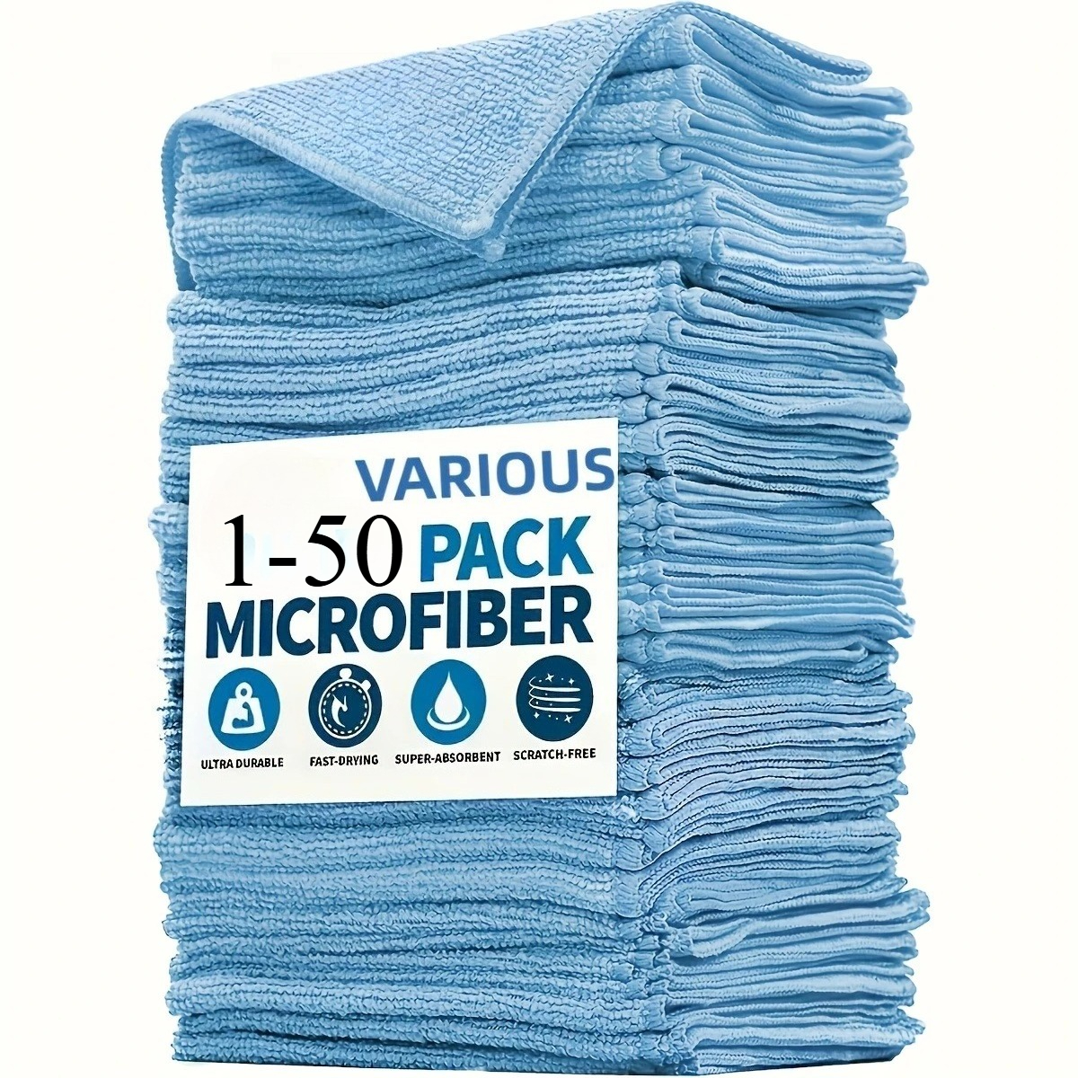 1-50pcs Light Blue Microfiber  - Microfiber Towel Detailing avis et prix