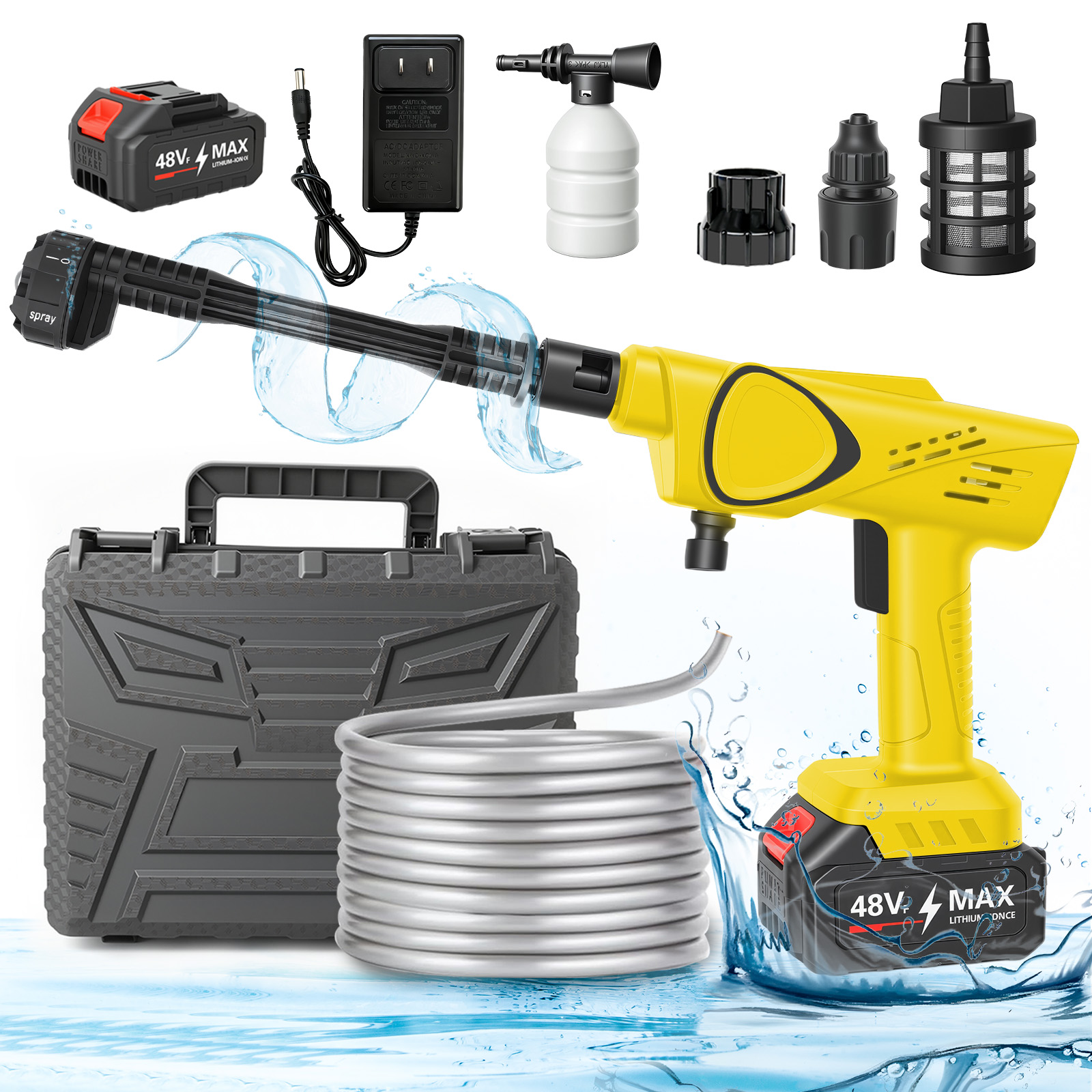 21V Portable Cordless Pressure - Car Shampoo Ph avis et prix