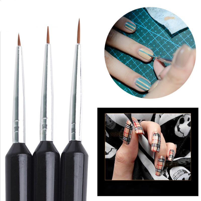 3Pcs Ultra-fine Nail Art Liner - Detailing Brush Set avis et prix