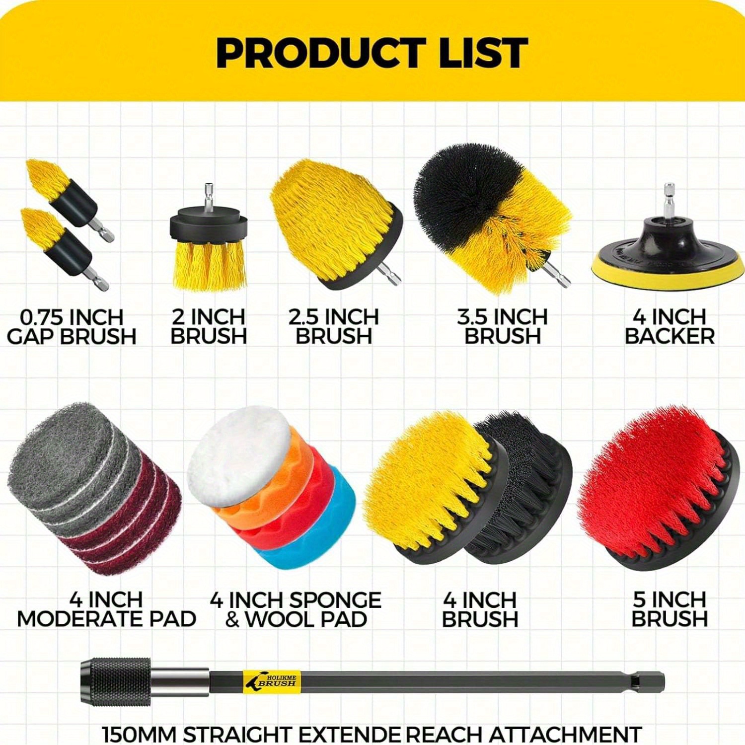 20Pack Drill Brush Attachments - Car Cleaning Brush avis et prix
