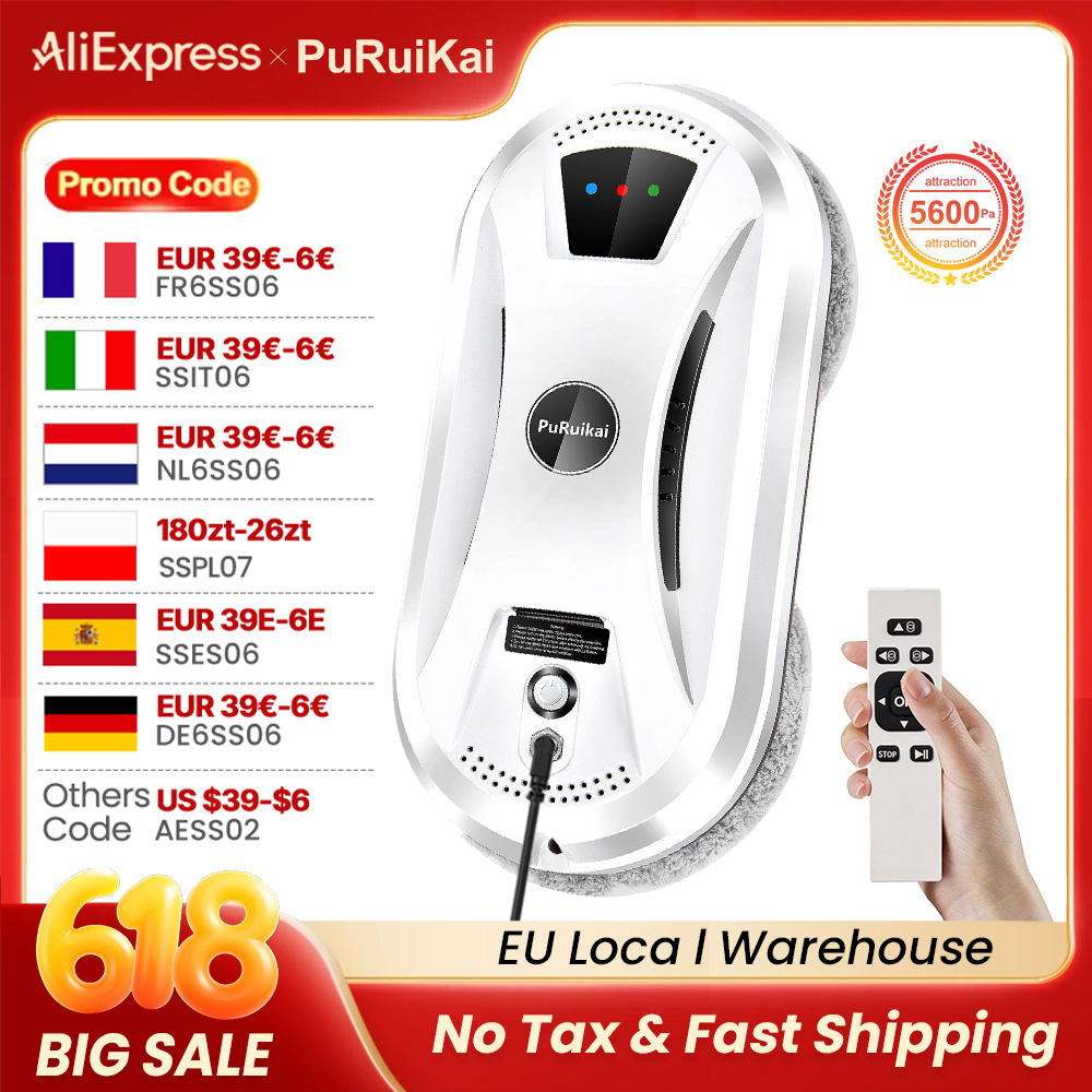 PuRuiKai AI Window Cleaning Ro - Glass Cleaner Streak avis et prix