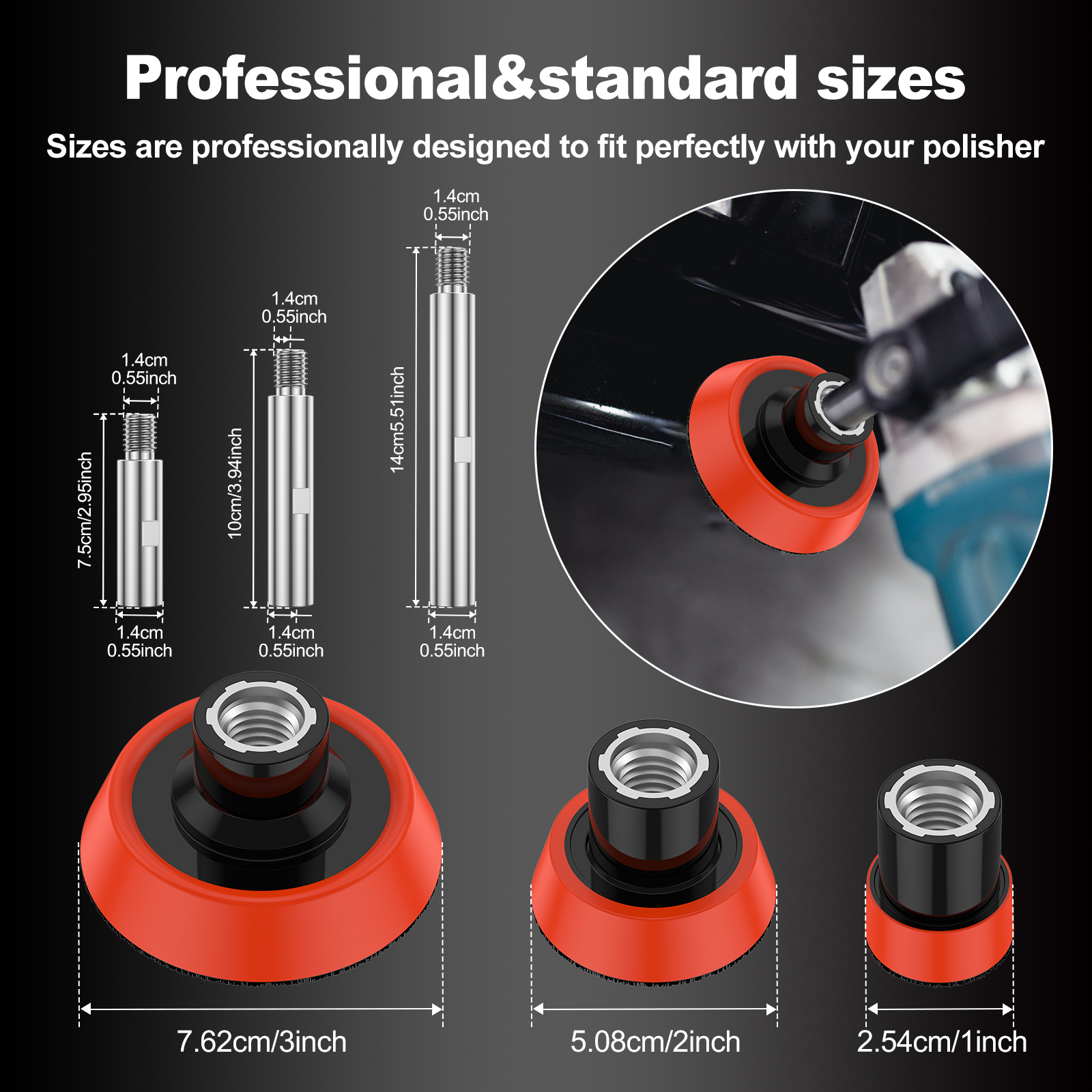 M14 Thread Polisher Extension  - Polish Pad Set Buffer avis et prix
