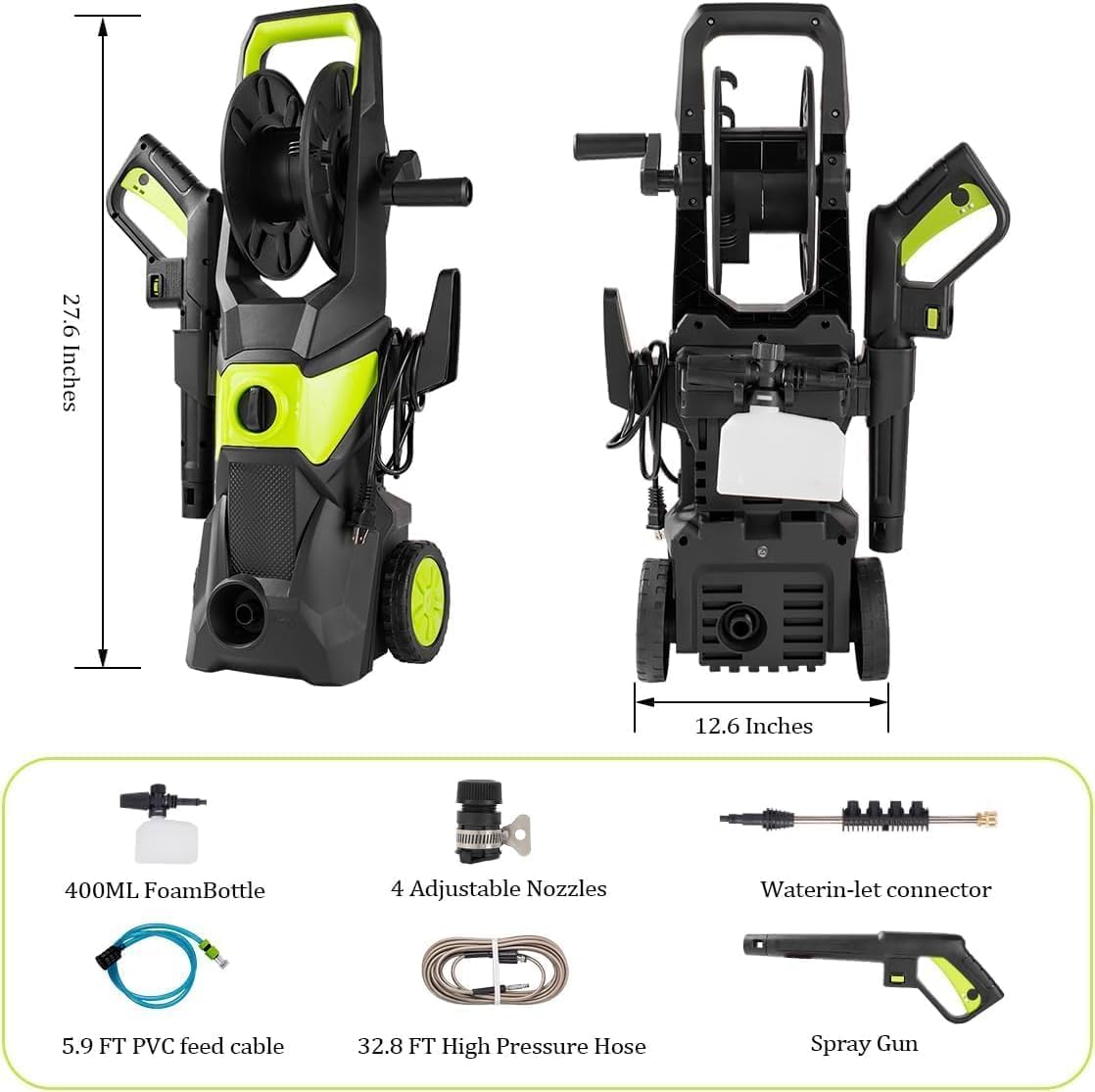 4000PSI Electric Pressure Wash - Pressure Washer Foam Gun avis et prix