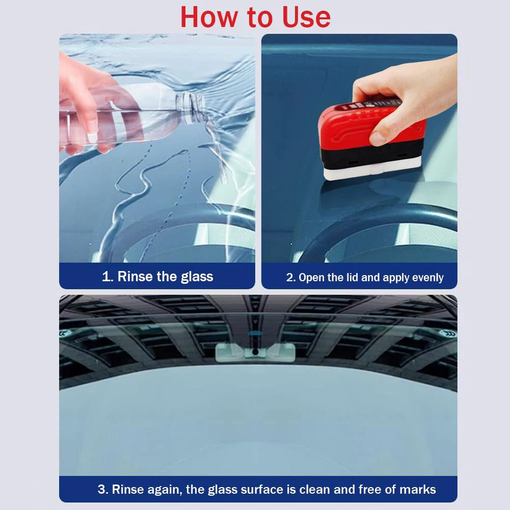 Car Glass Oil Film Remover Aut - Car Cleaning Brush avis et prix
